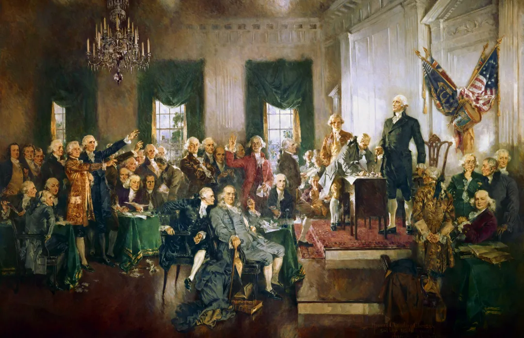 Scene at the Signing of the Constitution of the United States, Howard Chandler Christy, 1940 — U.S. Capitol